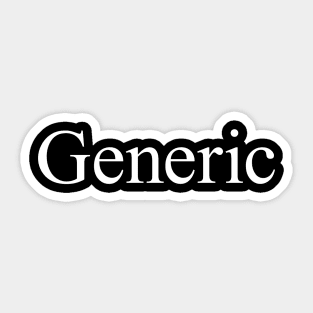 Generic tshirt (wht) Sticker